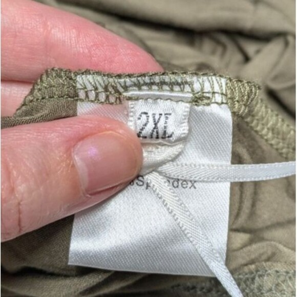 NWT Ritera Dress 2XL Women's Green Long Sleeve Strappy Back Swing Flowy Stretchy - Picture 5 of 6